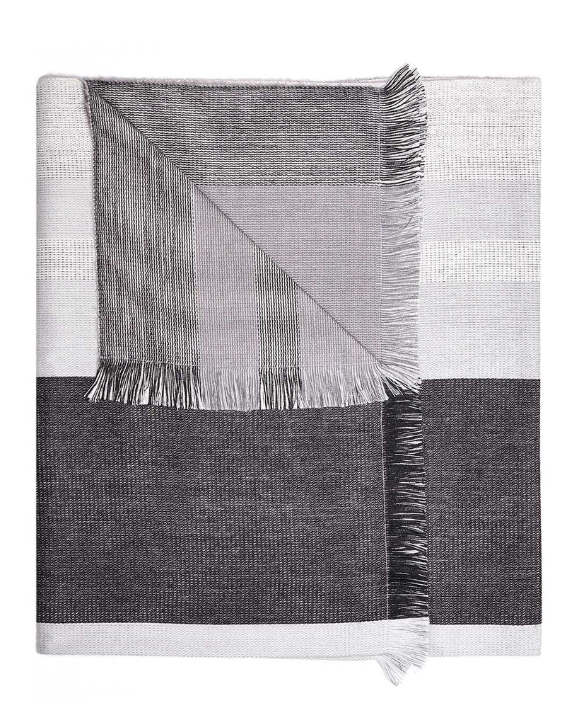 Reversible Alpaca Throw Blanket - Monochrome by Shupaca