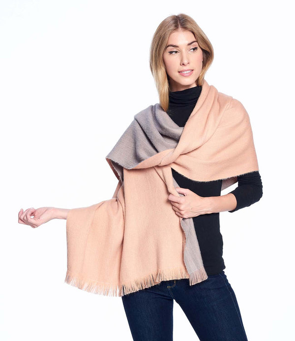 Reversible Alpaca Wrap - Dusty Coral by Shupaca