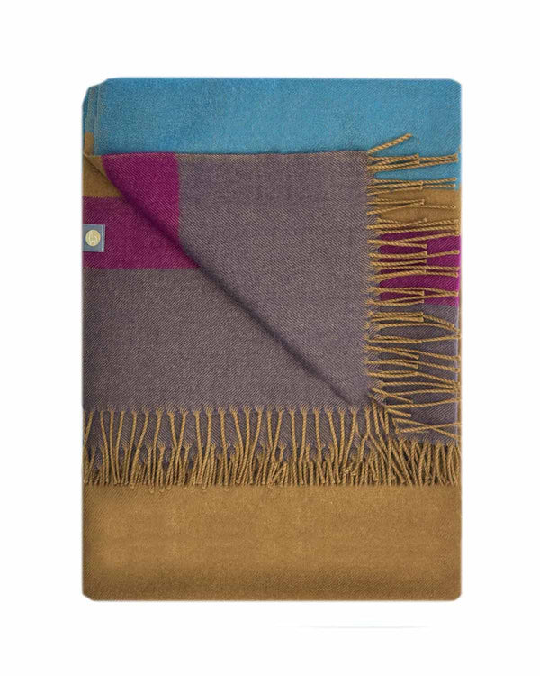 100% Baby Alpaca Throw - Golden Brown by Shupaca