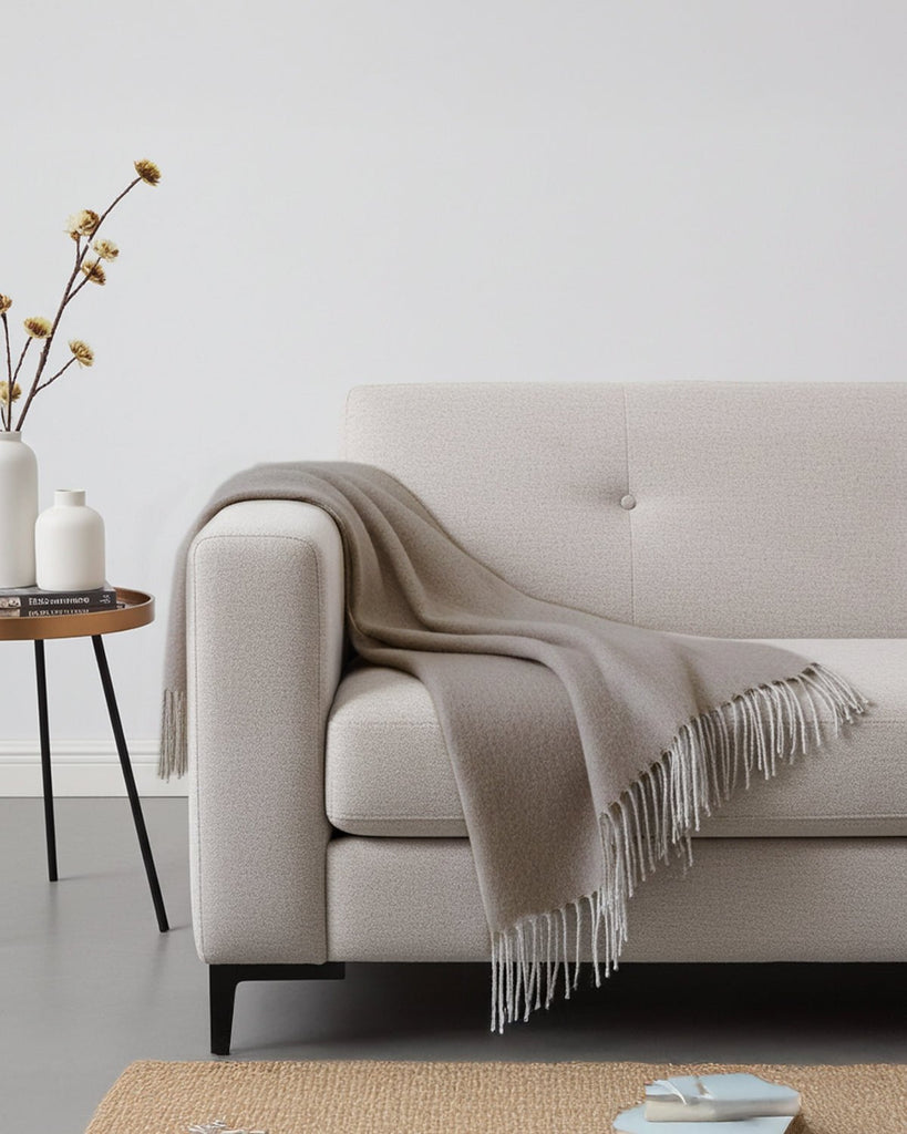 100% Baby Alpaca Throw - Hazelnut by Shupaca