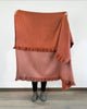 Alpaca Double Sided Throw - Rusted Coral by Shupaca