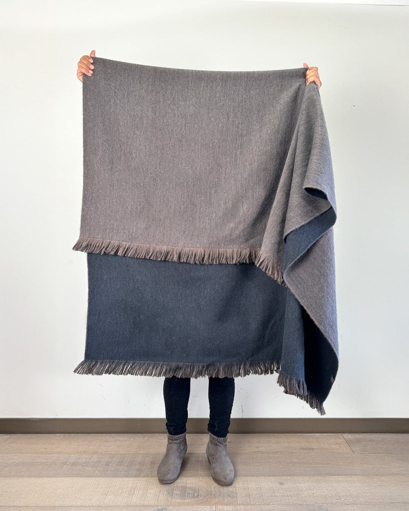 Alpaca Double Sided Throw - Toffee Breeze by Shupaca