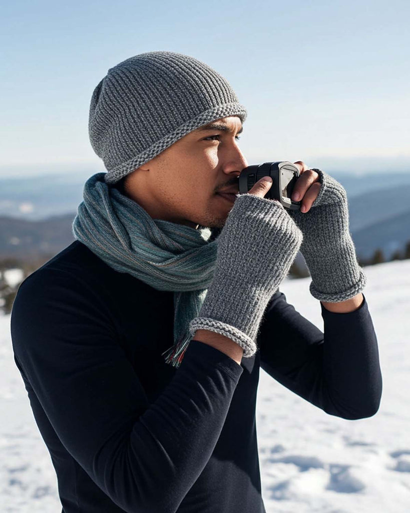Alpaca Gloves - Rustic - Charcoal by Shupaca