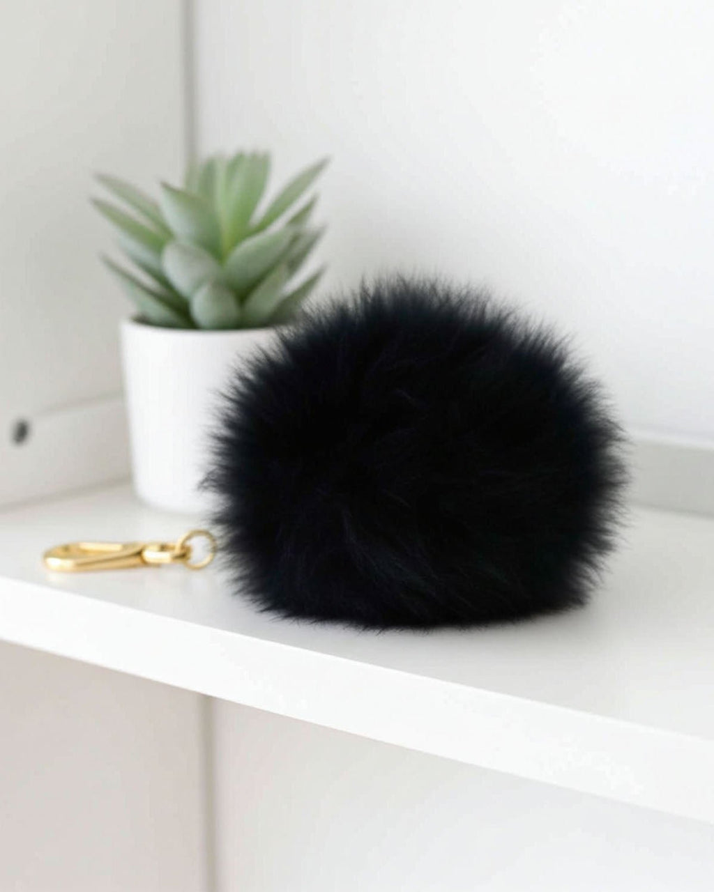 Alpaca pom pom keychain, 6-inch, vibrant colors, Shupaca