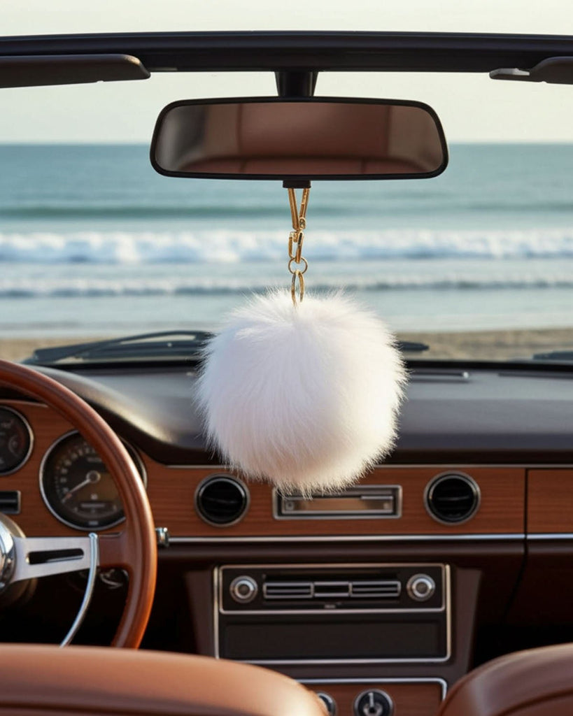 Alpaca Pom Pom Keychain - 6" by Shupaca