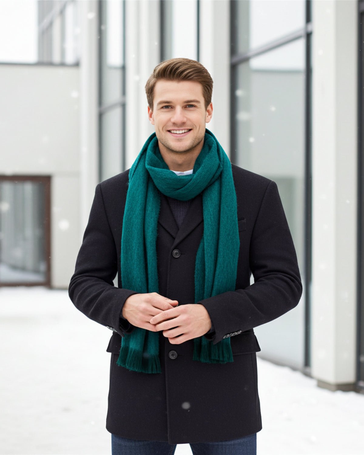 Emerald Alpaca Scarf | Soft Wrap | Shupaca