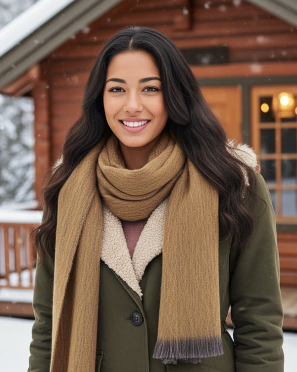 Alpaca Scarf - Gold Dust by Shupaca