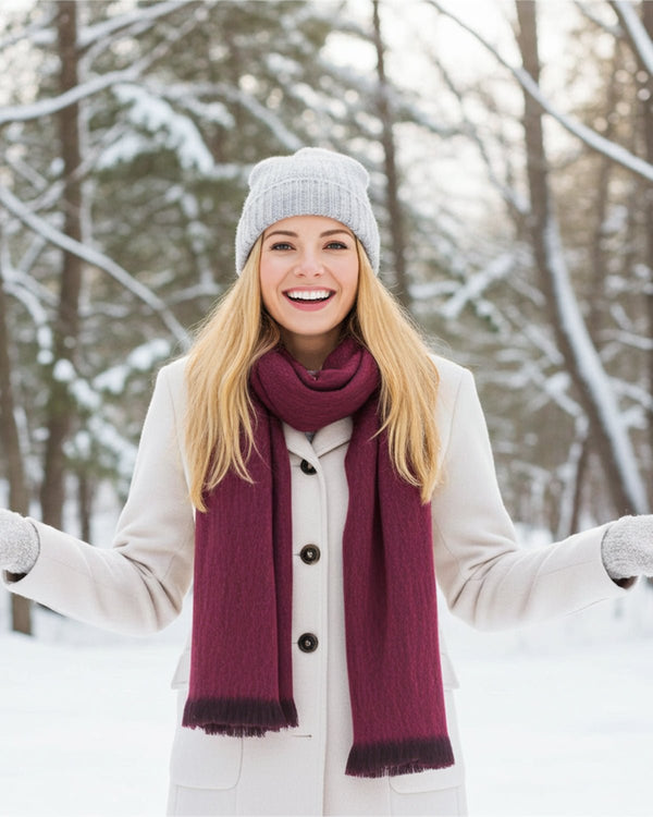 Alpaca Scarf - Mulberry by Shupaca