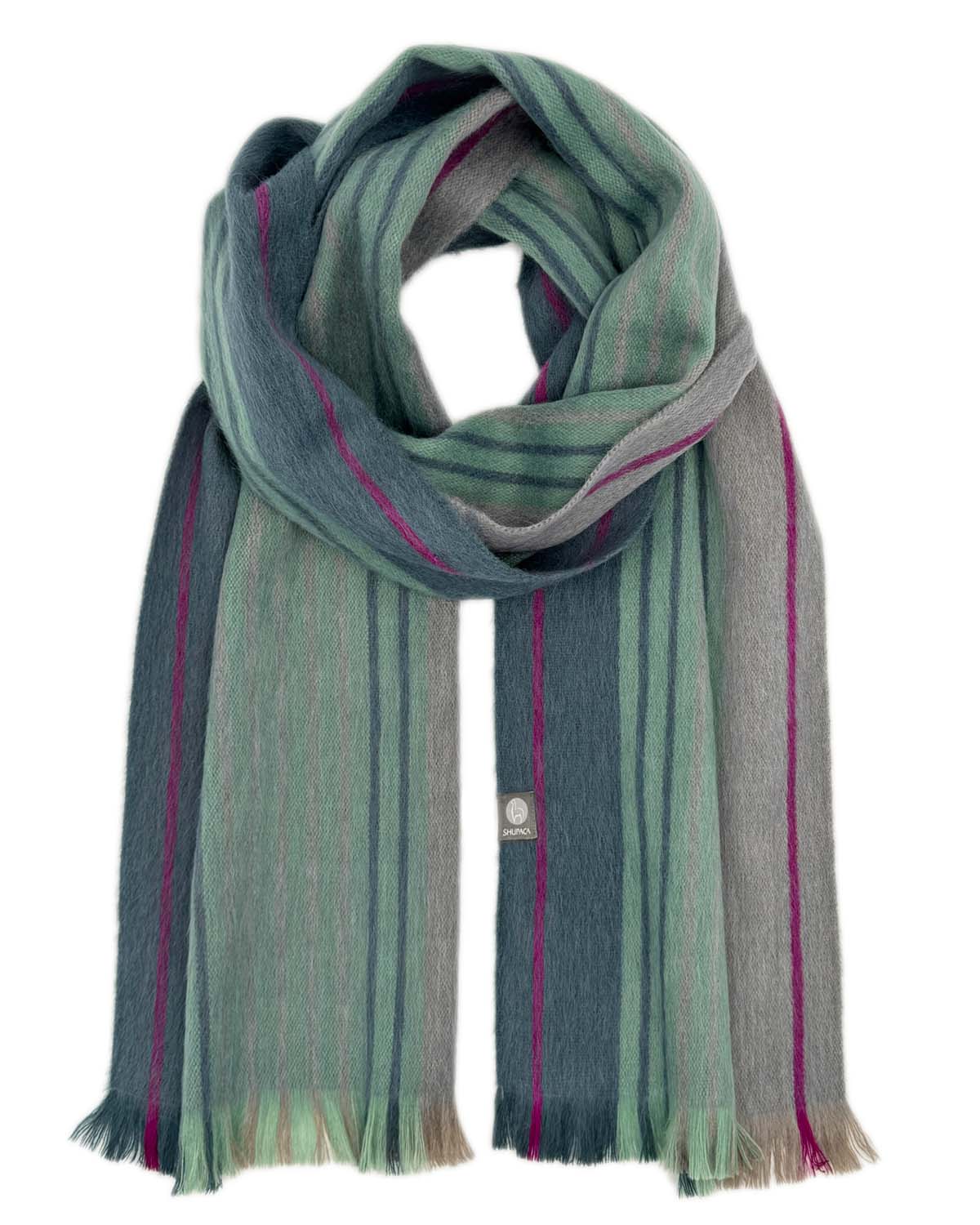 Green Alpaca Scarf - Wild Wasabi | Cozy Wrap | Shupaca