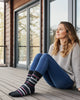 Alpaca Socks - Stripe - Mauve by Shupaca