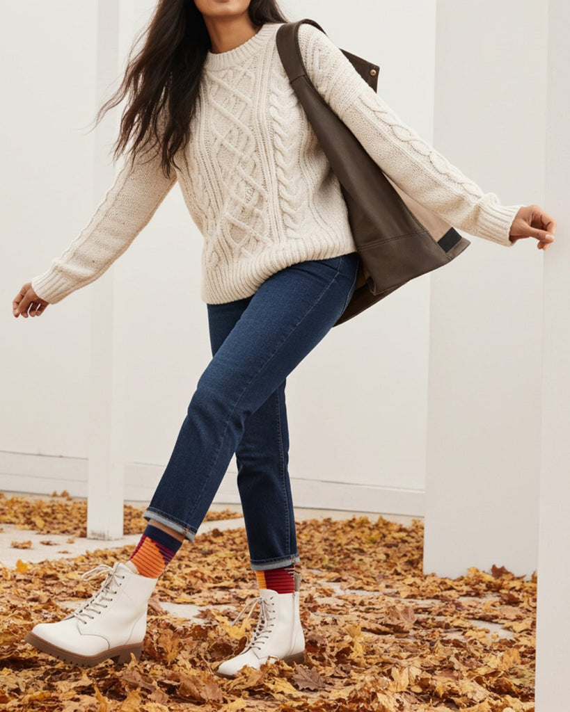 Alpaca Socks - Tetris - Autumn by Shupaca