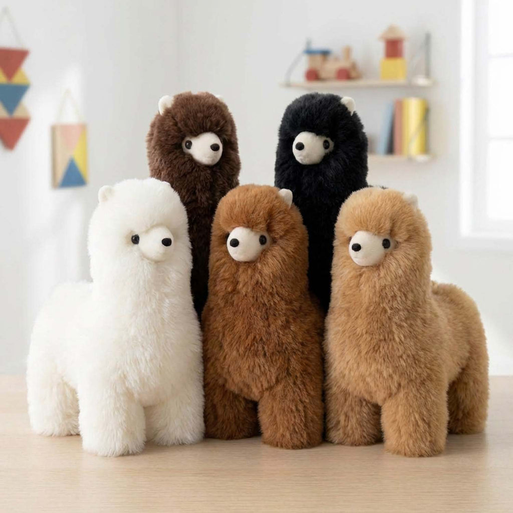 Alpaca stuffed alpaca, 9-inch small, natural tones, Shupaca