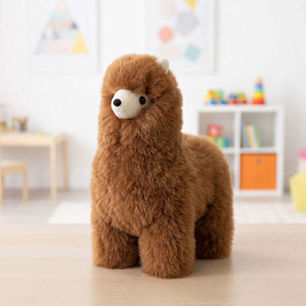 Alpaca stuffed alpaca, 9-inch small, natural tones, Shupaca