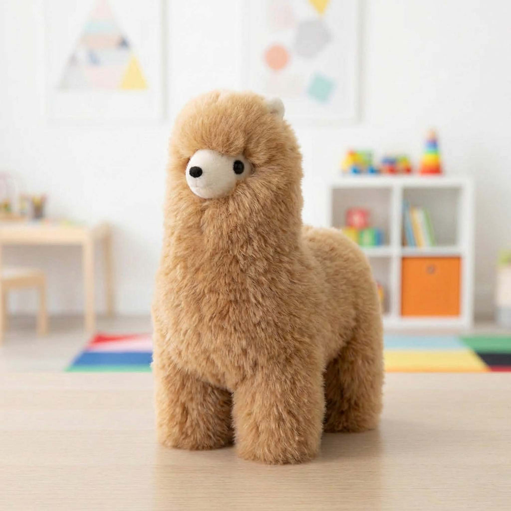 Alpaca stuffed alpaca, 9-inch small, natural tones, Shupaca
