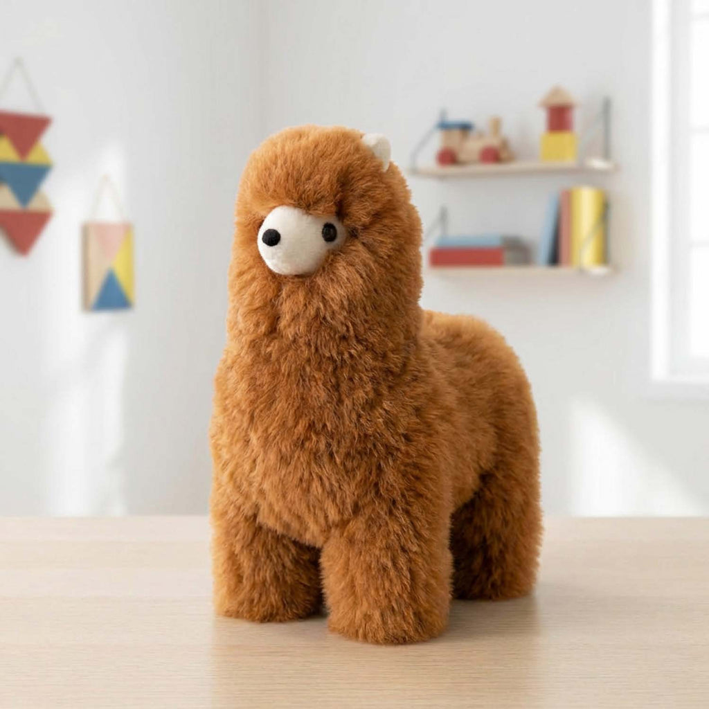 Alpaca stuffed alpaca, 9-inch small, natural tones, Shupaca