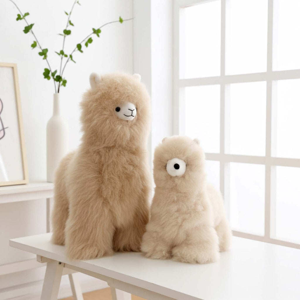 Alpaca stuffed alpaca, 9-inch small, natural tones, Shupaca