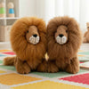 Alpaca stuffed lion, 12-inch medium, with large fluffy mane, Shupaca
