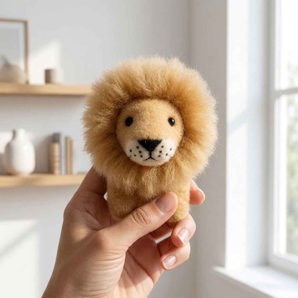 Alpaca Stuffed Animal - Lion - Micro 5" by Shupaca