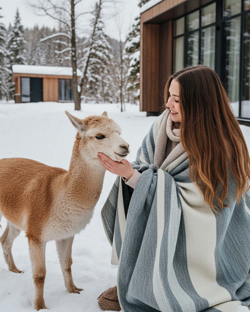 Alpaca Throw Blanket - Catalina by Shupaca