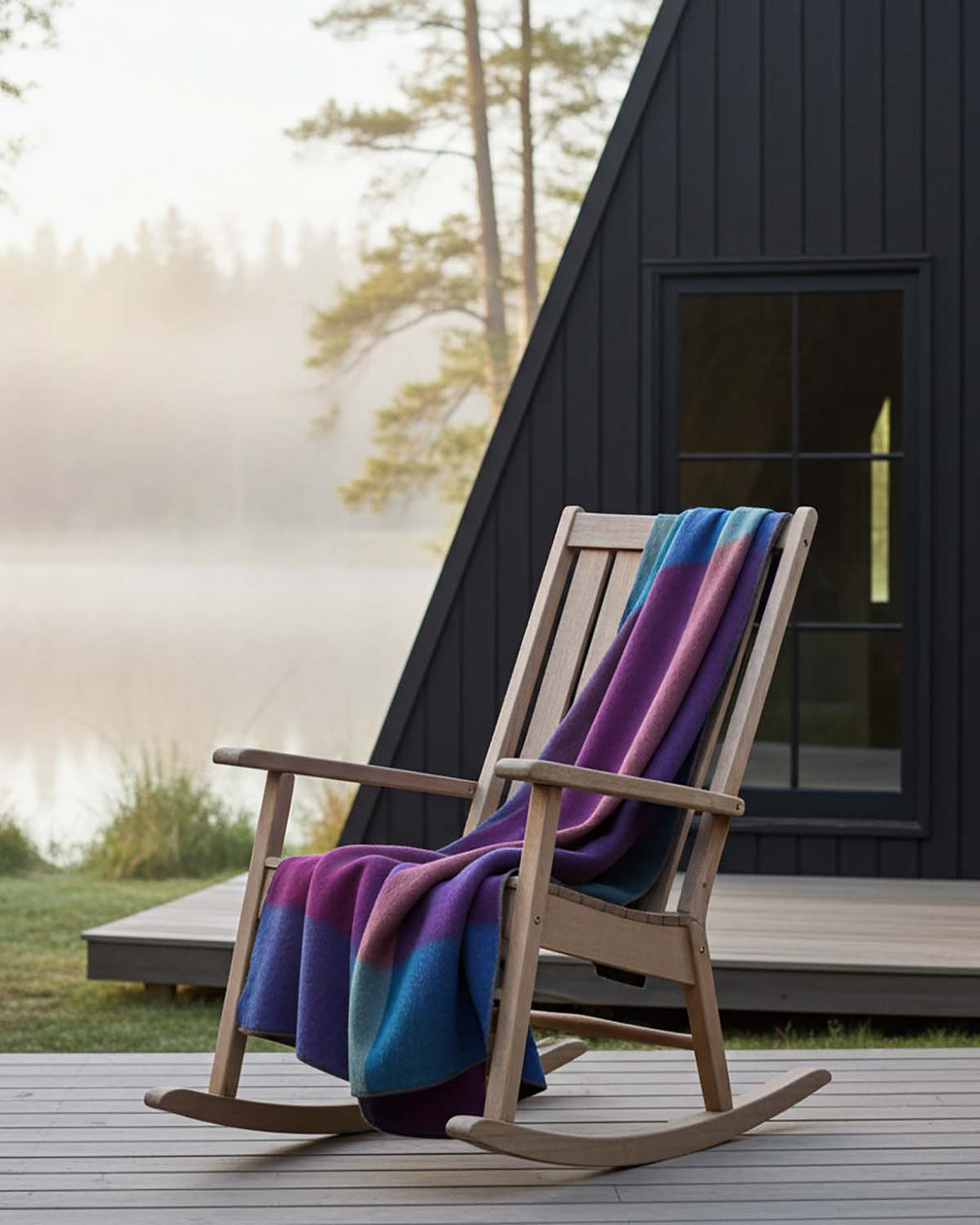 Plum alpaca throw blanket in Grapevine with berry and teal accents, Shupaca