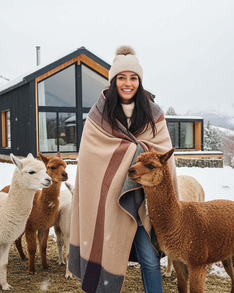 Alpaca Throw Blanket - Mojave by Shupaca