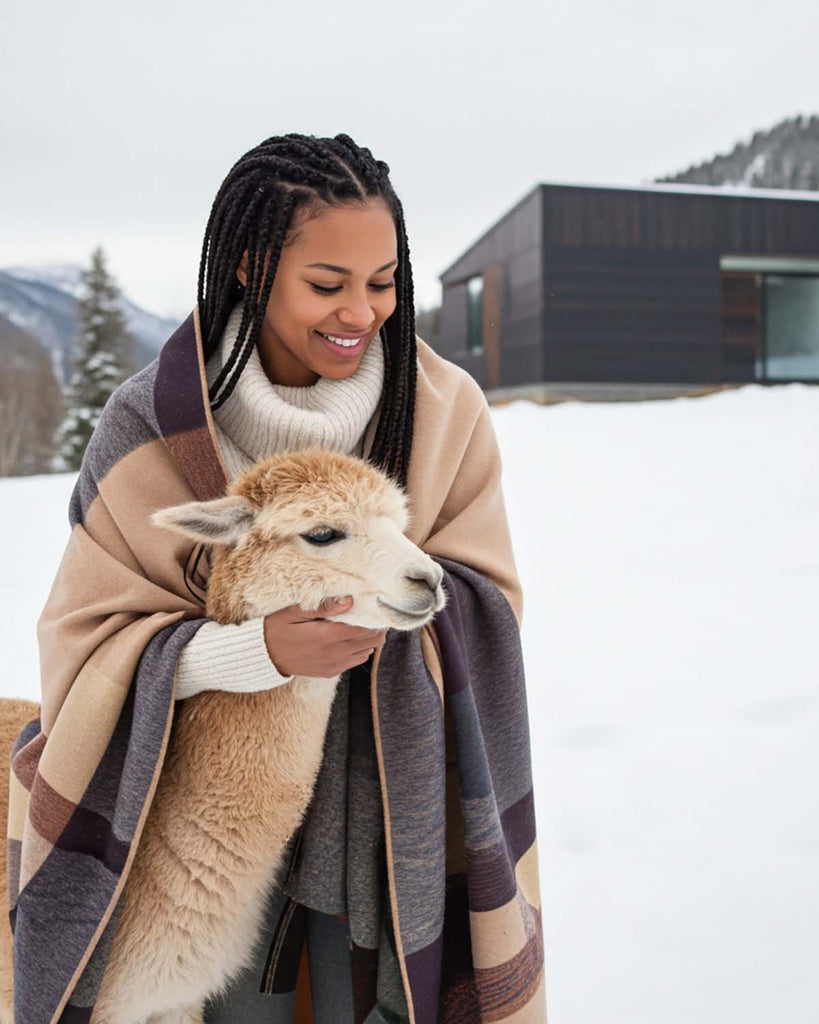 Alpaca Throw Blanket - Mojave by Shupaca