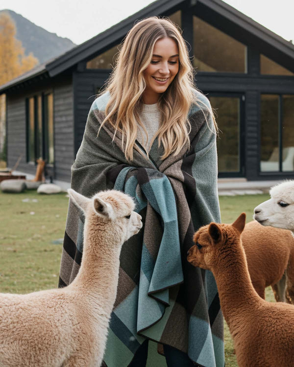 Alpaca Throw Blanket - Mosswood by Shupaca