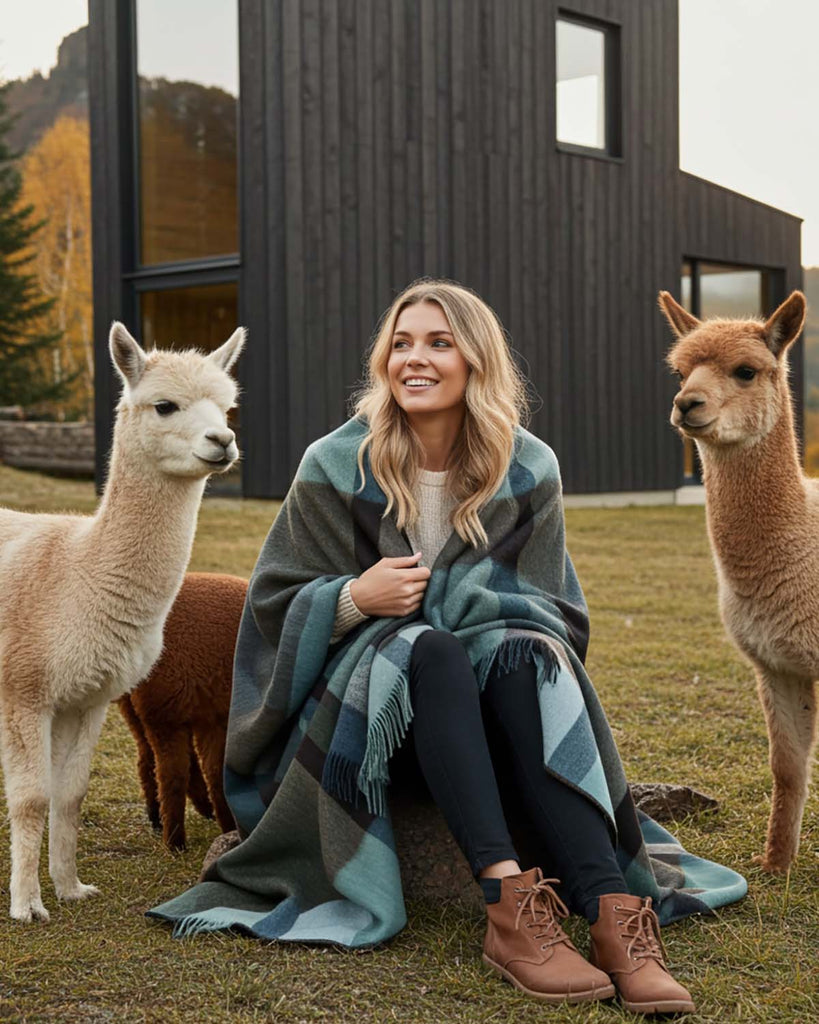 Alpaca Throw Blanket - Mosswood by Shupaca