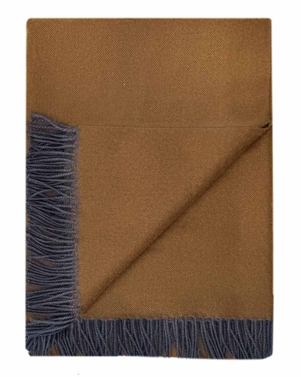 Amber 100% Baby Alpaca Throw Blanket - Tapenade by Shupaca