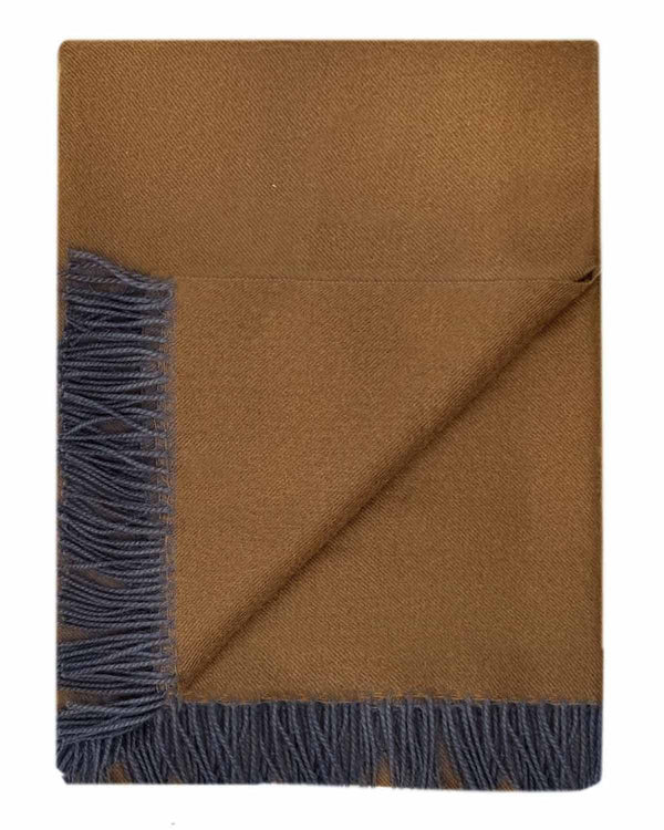 Amber 100% Baby Alpaca Throw Blanket - Tapenade by Shupaca