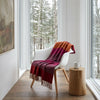 Burgundy 100% Baby Alpaca Throw Blanket - Raven by Shupaca