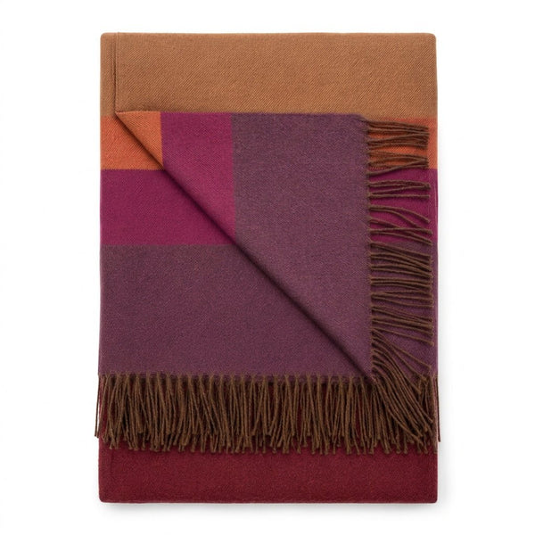 Burgundy 100% Baby Alpaca Throw Blanket - Raven by Shupaca