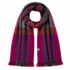 Burgundy Alpaca Plaid Scarf - Peony by Shupaca