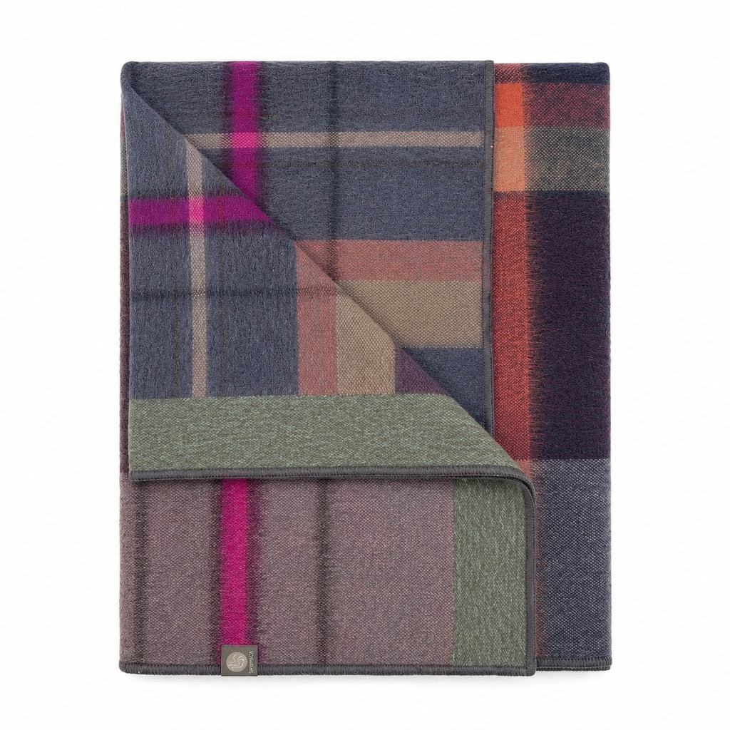 Burgundy Alpaca Throw Blanket - Bordeaux by Shupaca