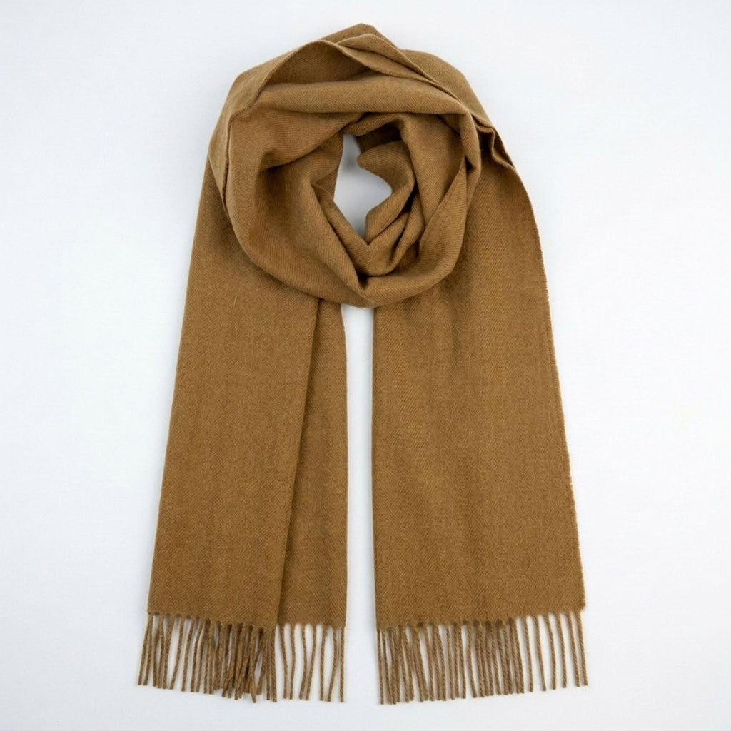 Camel 100% Baby Alpaca Scarf - Honey by Shupaca