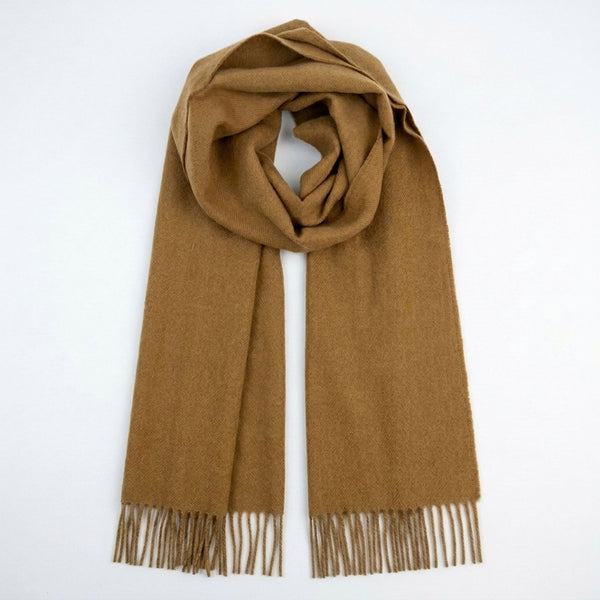 Camel 100% Baby Alpaca Scarf - Honey by Shupaca