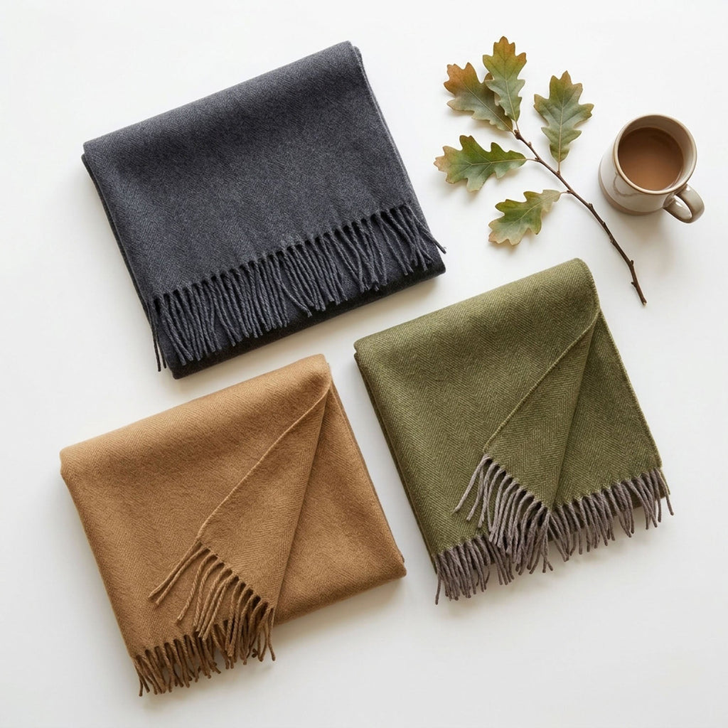 Camel 100% Baby Alpaca Scarf - Honey by Shupaca