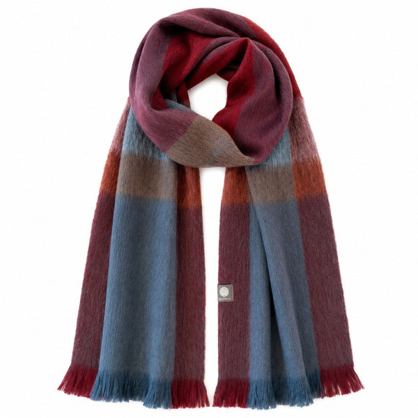 Caramel Apple Alpaca Plaid Scarf by Shupaca