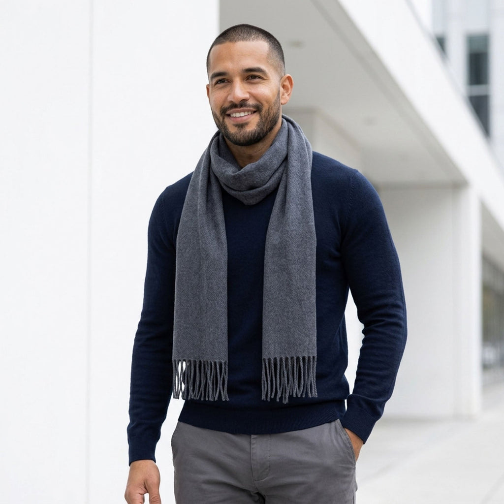 Charcoal 100% Baby Alpaca Scarf - Stargazer by Shupaca