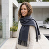 Charcoal 100% Baby Alpaca Scarf - Stargazer by Shupaca