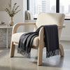 Charcoal 100% Baby Alpaca Throw Blanket - Stargazer by Shupaca