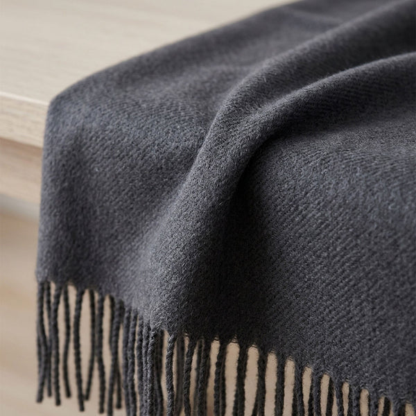 Charcoal 100% Baby Alpaca Throw Blanket - Stargazer by Shupaca