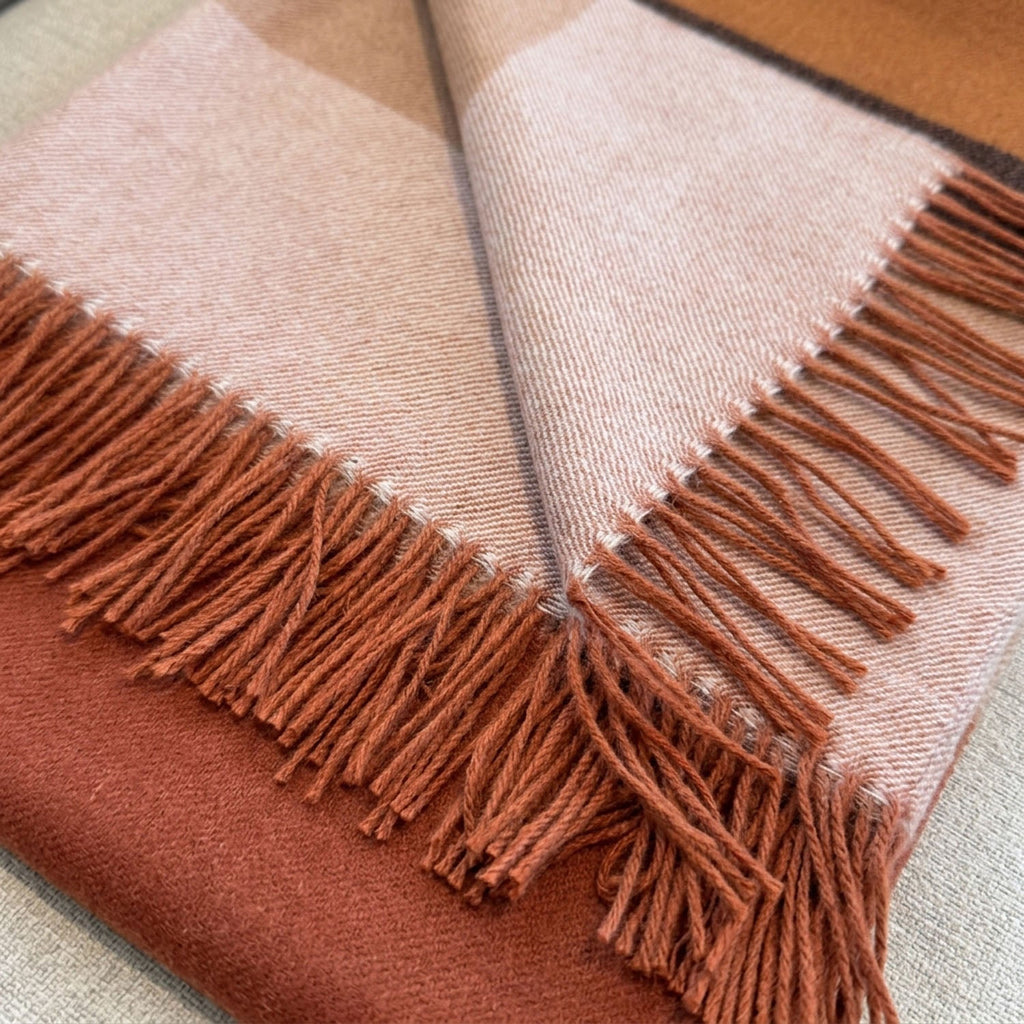 Copper 100% Baby Alpaca Throw Blanket - Russet by Shupaca