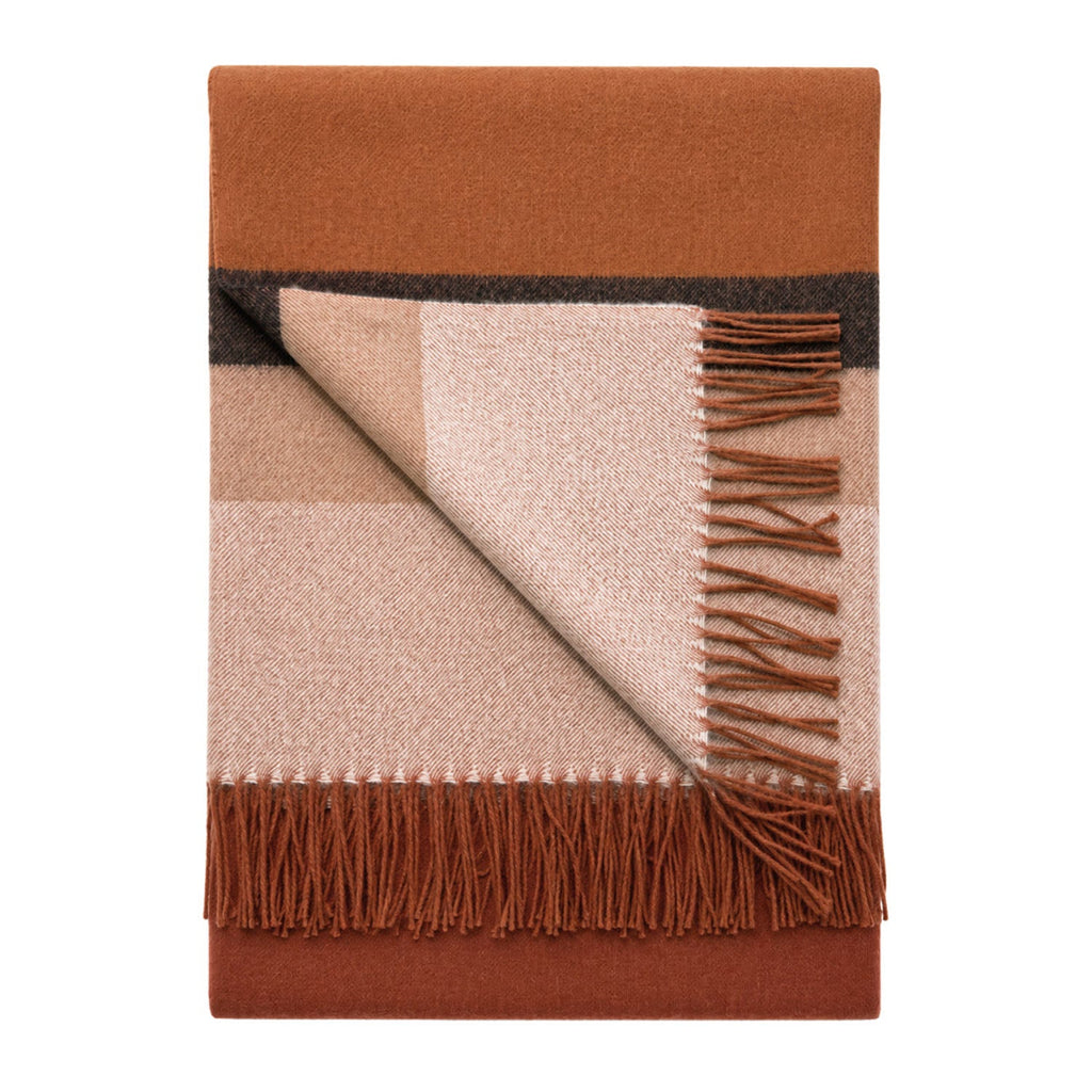 Copper 100% Baby Alpaca Throw Blanket - Russet by Shupaca