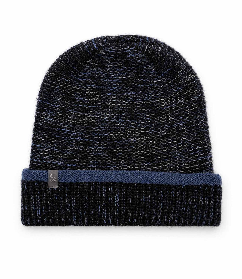 Deep Navy Alpaca Beanie Hat - Nightsky by Shupaca