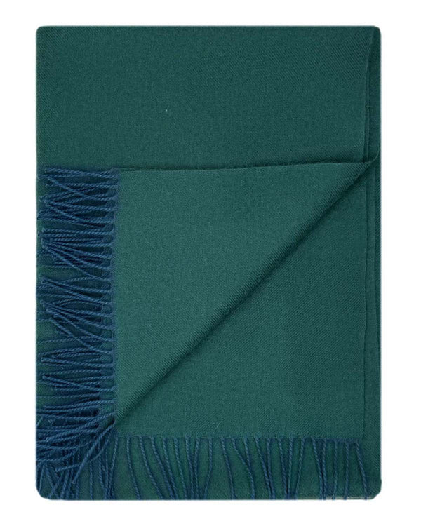 Emerald Green 100% Baby Alpaca Throw Blanket - Jasper by Shupaca