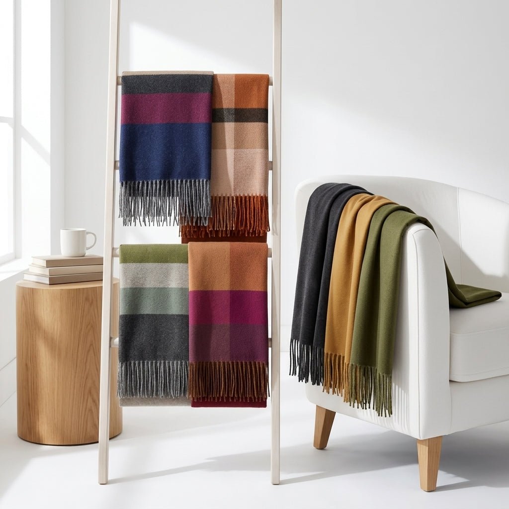 Evergreen 100% Baby Alpaca Throw Blanket - Arden by Shupaca