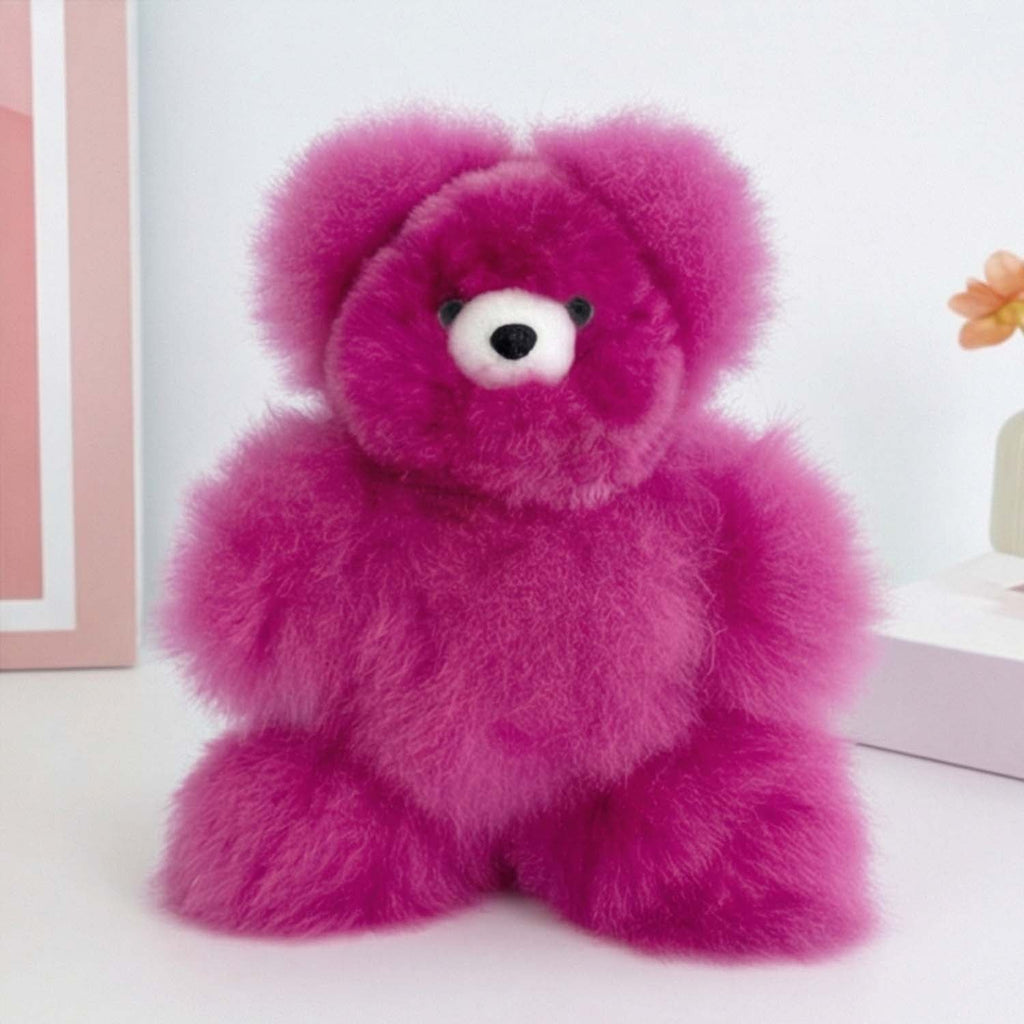 Fantasy alpaca stuffed bear, 7-inch micro, bold multi-color, Shupaca