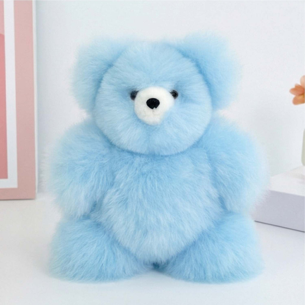 Fantasy alpaca stuffed bear, 7-inch micro, bold multi-color, Shupaca