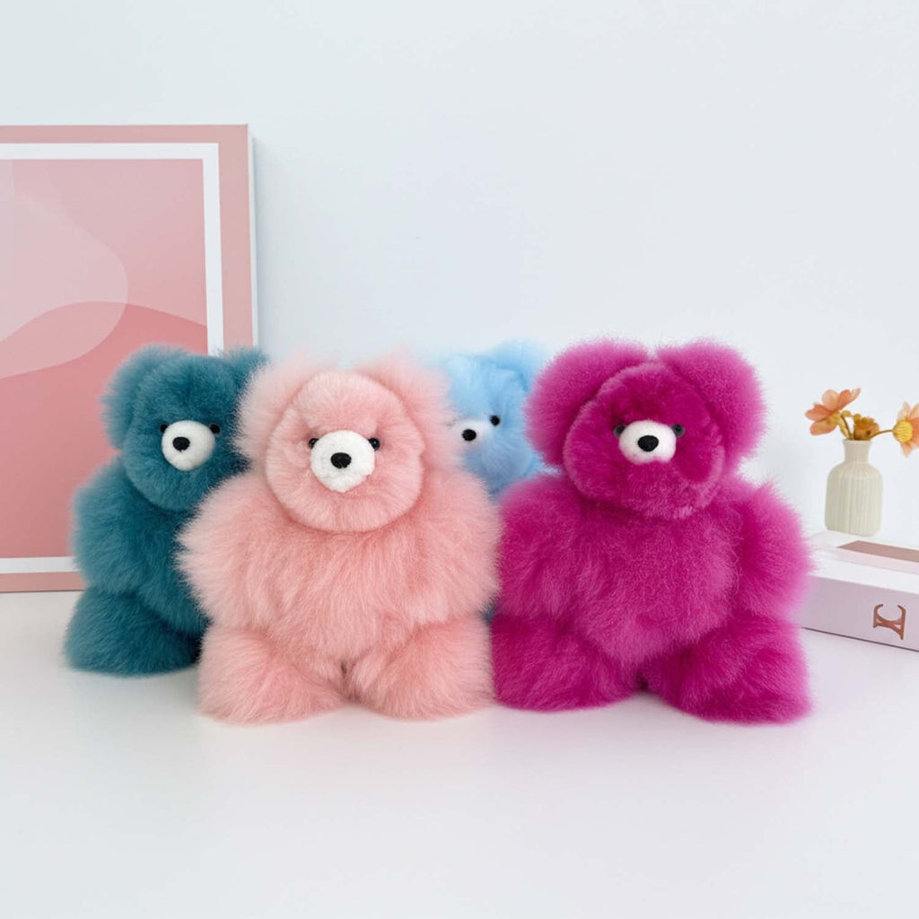 Fantasy alpaca stuffed bear, 7-inch micro, bold multi-color, Shupaca